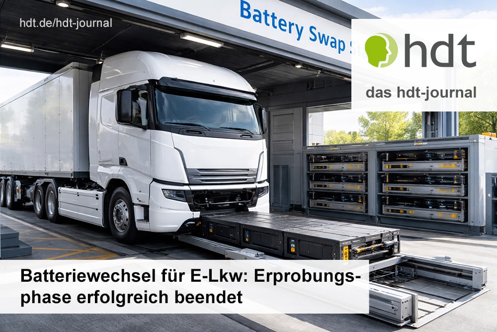 Batteriewechsel für E-Lkw: Erprobungsphase erfolgreich beendet